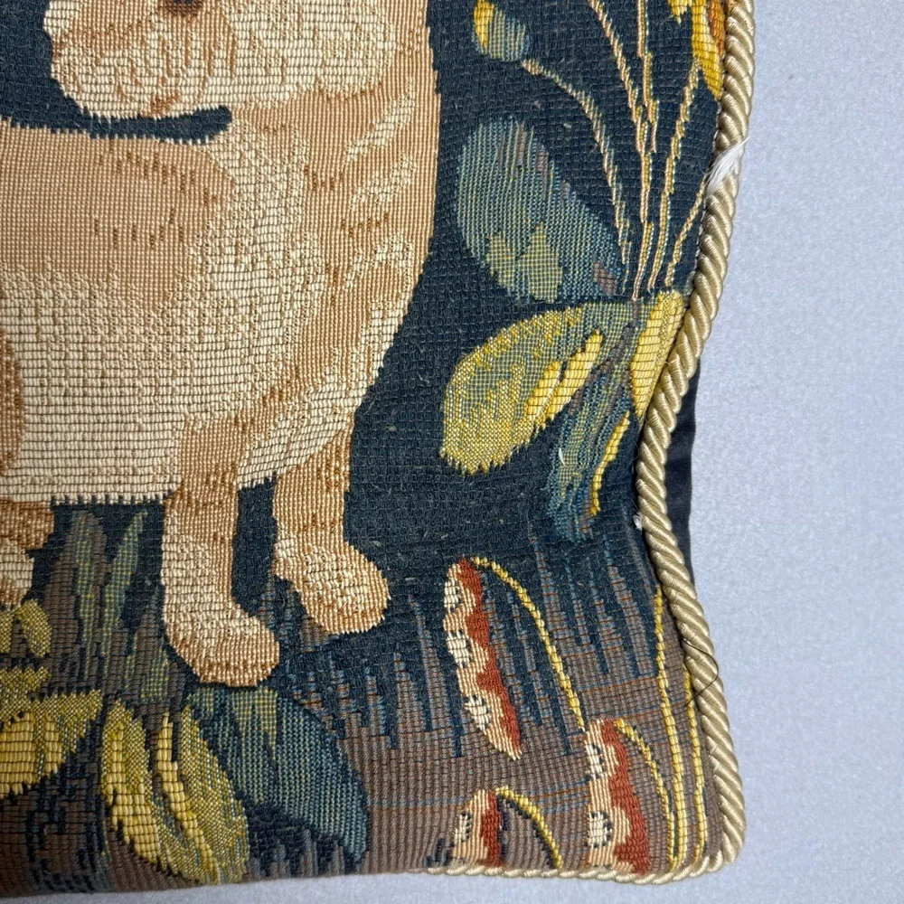 St. Simons Island Tapestry Pillow Case with Bunny Rabbit Design Made in France